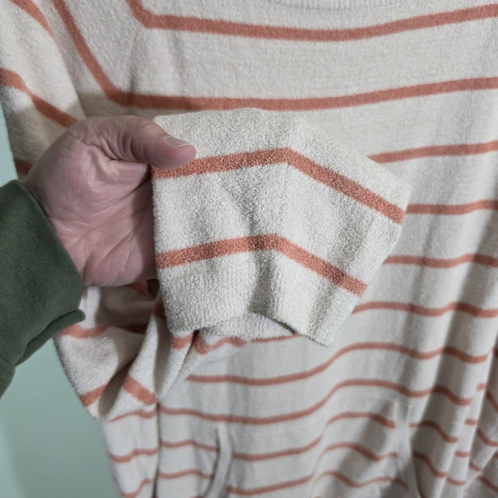 Barefoot Dreams CozyChic Ultra Lite Women's Knit Pullover Size 2X Pink Striped - Picture 4 of 7